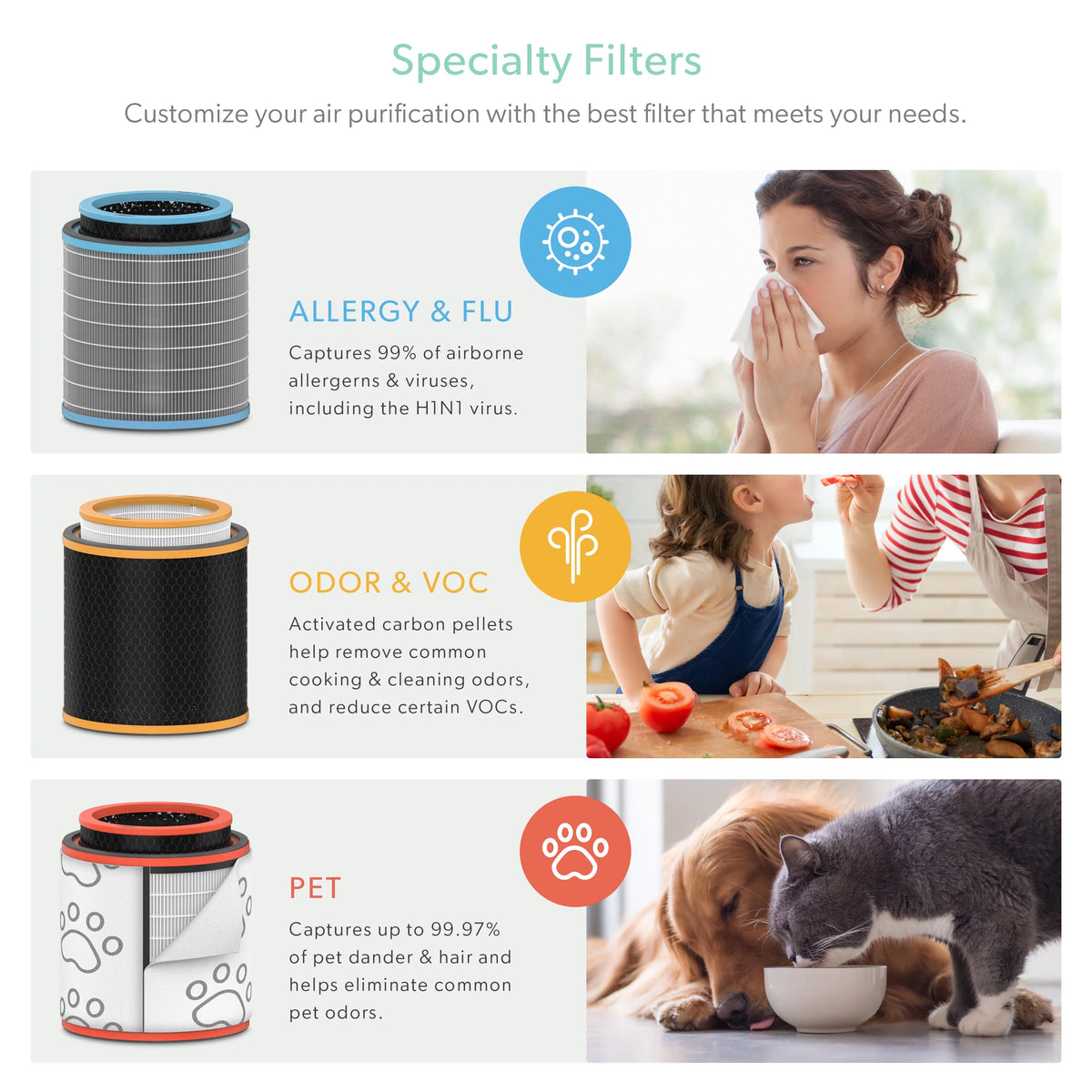 Medium Air Purifier with Air Quality Monitor C278049