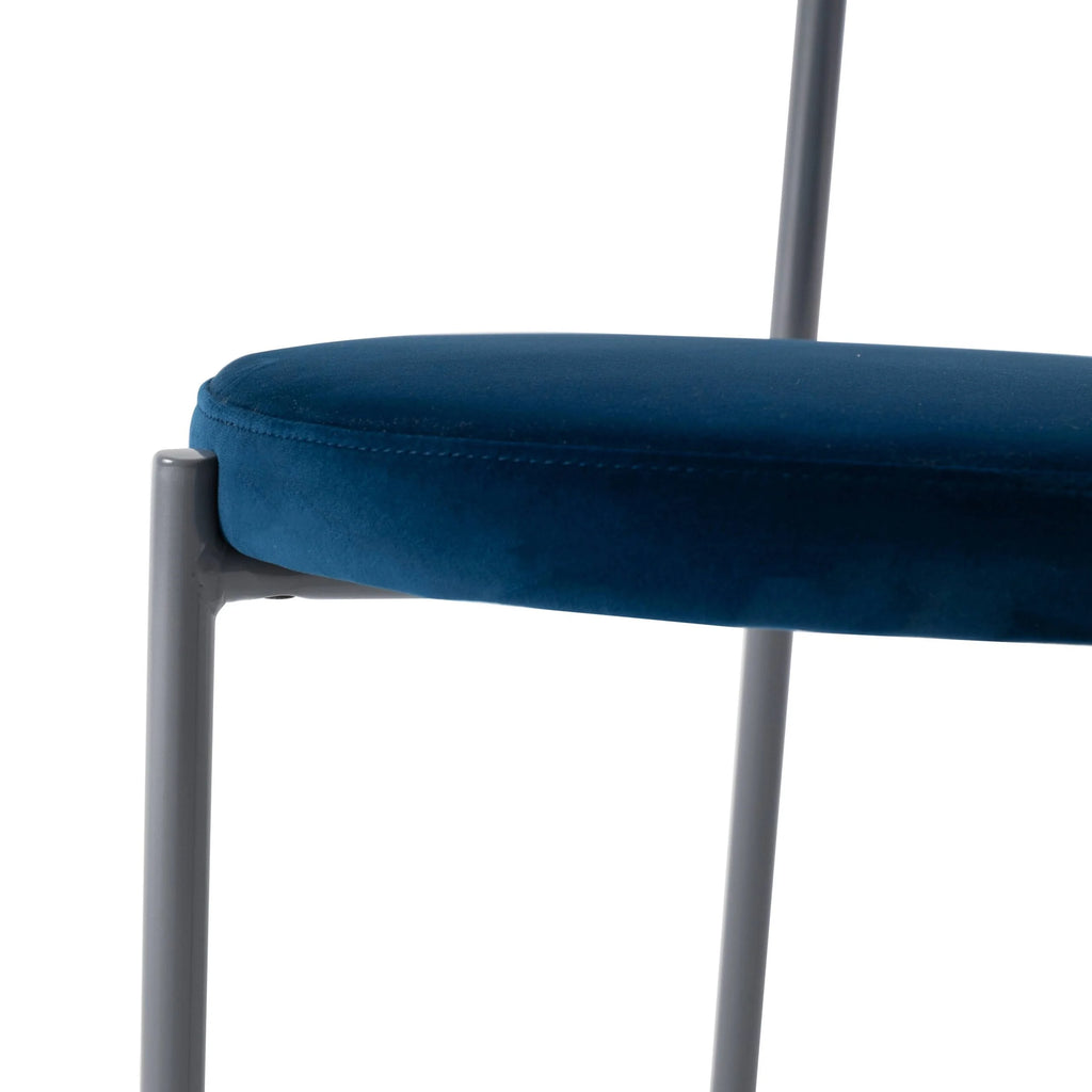 Navy Blue Velvet Dining Chair Set of 4 Y820