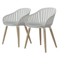 White Wood Dining Arm Chair R6936