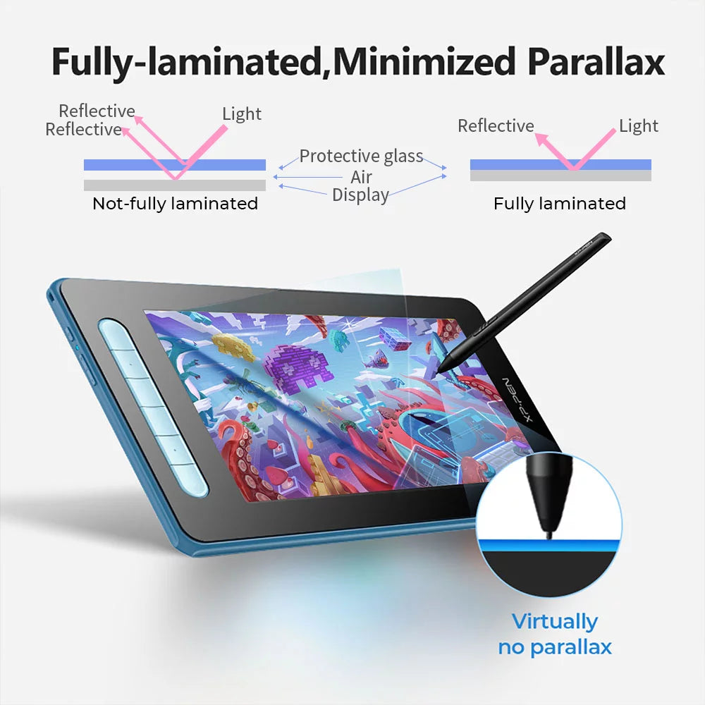 Blue Graphics Tablet with Screen Drawing Tablet K59307