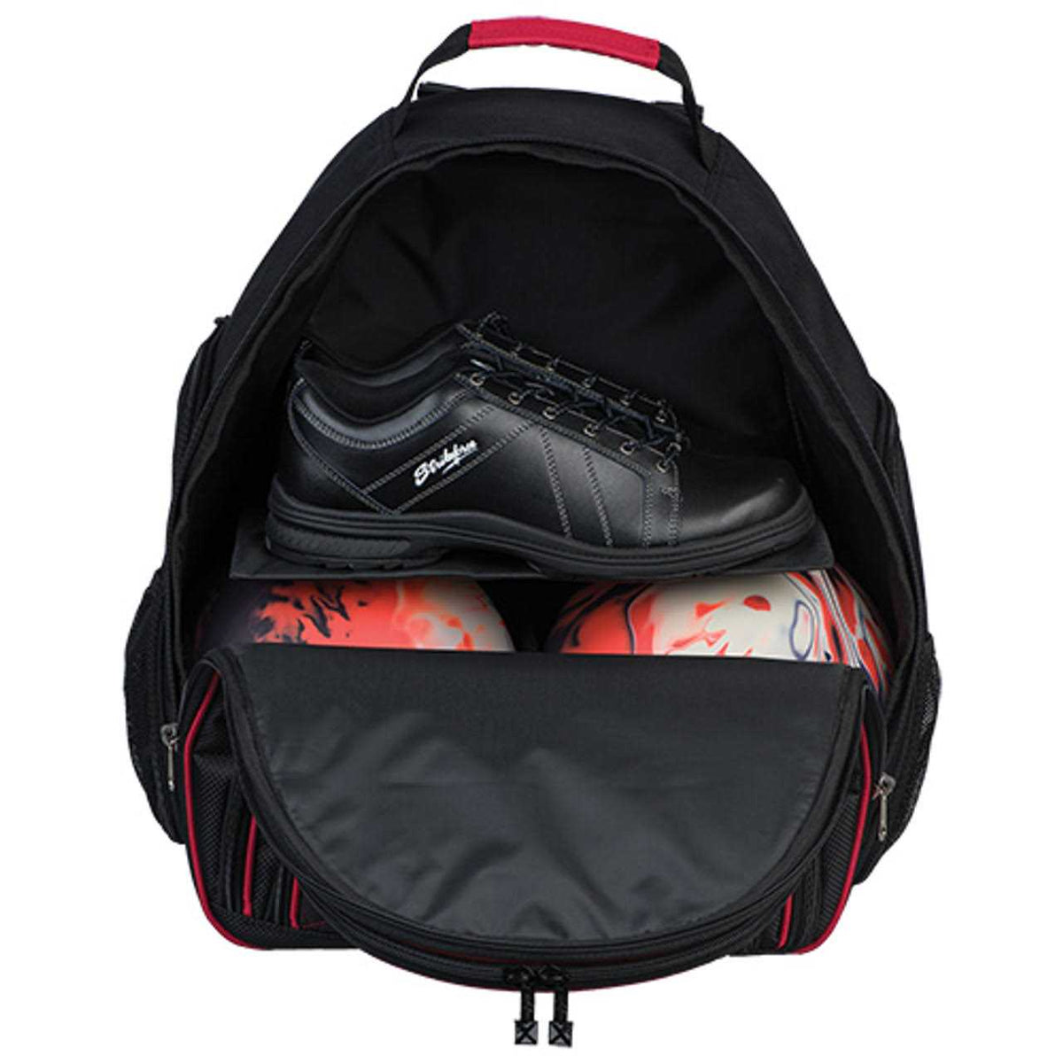 Black/Red 2 Ball Backpack O92174