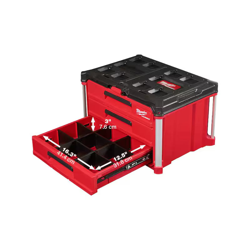 3/8 in. Drive SAE/Metric Mechanics Tool Set 62-Piece with 3-Drawer Tool Box U80703