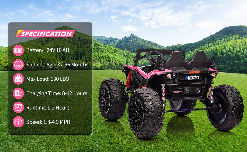 24V Ride on Car 2 Seats UTV with Remote Control J1199