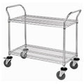 Chrome Wire Shelf Mobile Utility Cart T1246