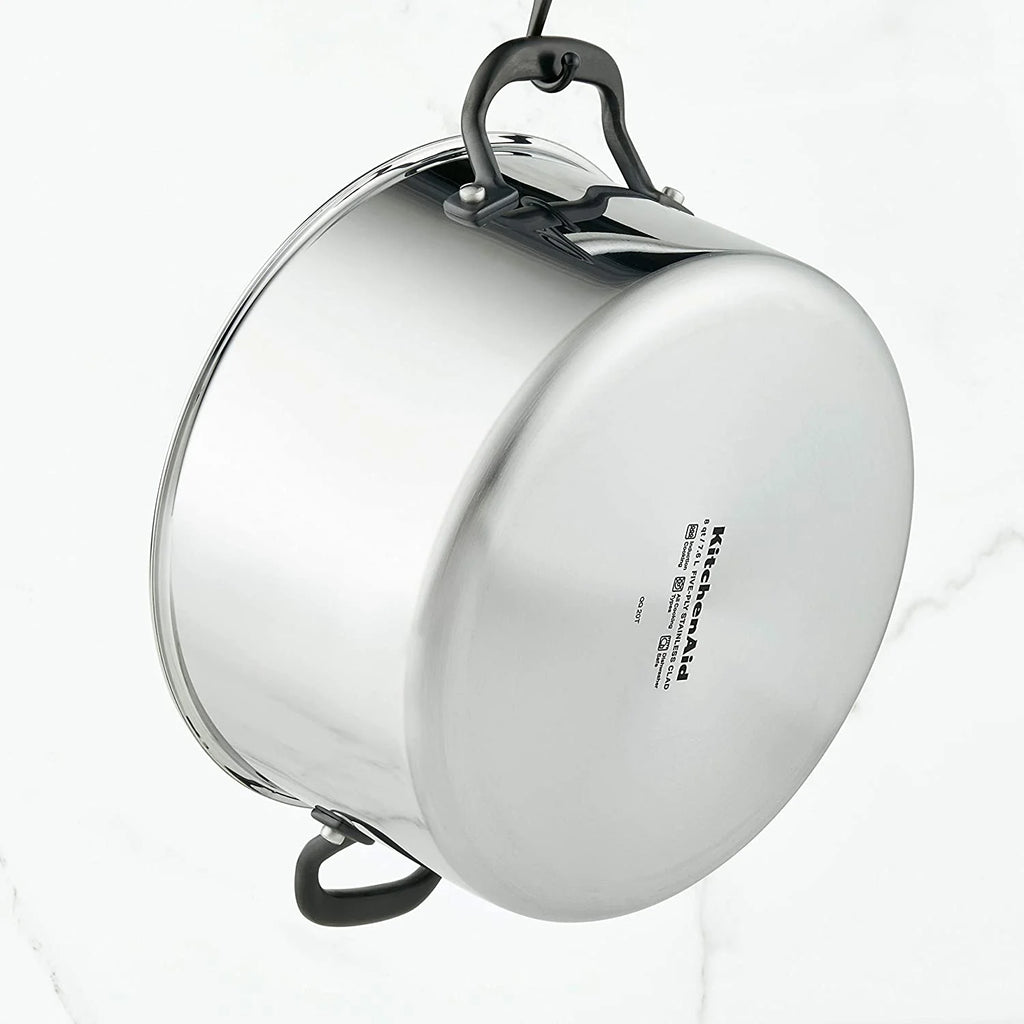5-Ply Clad Stainless Steel Stock Pot with Lid, 8 Quart Q783217