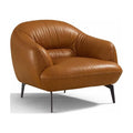 Cognac Brown Leather Upholstery Chair A12218