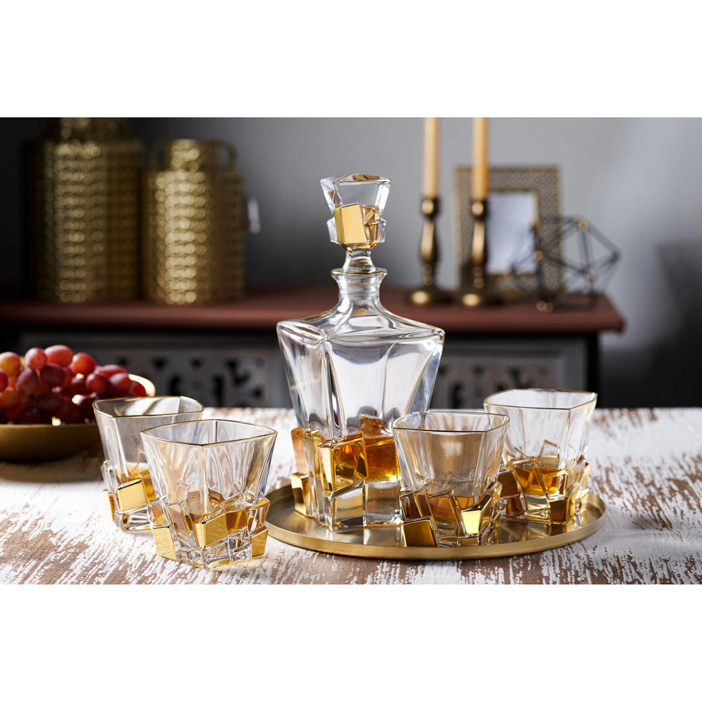 European Crystal Square Whiskey Decanter 28oz N618747