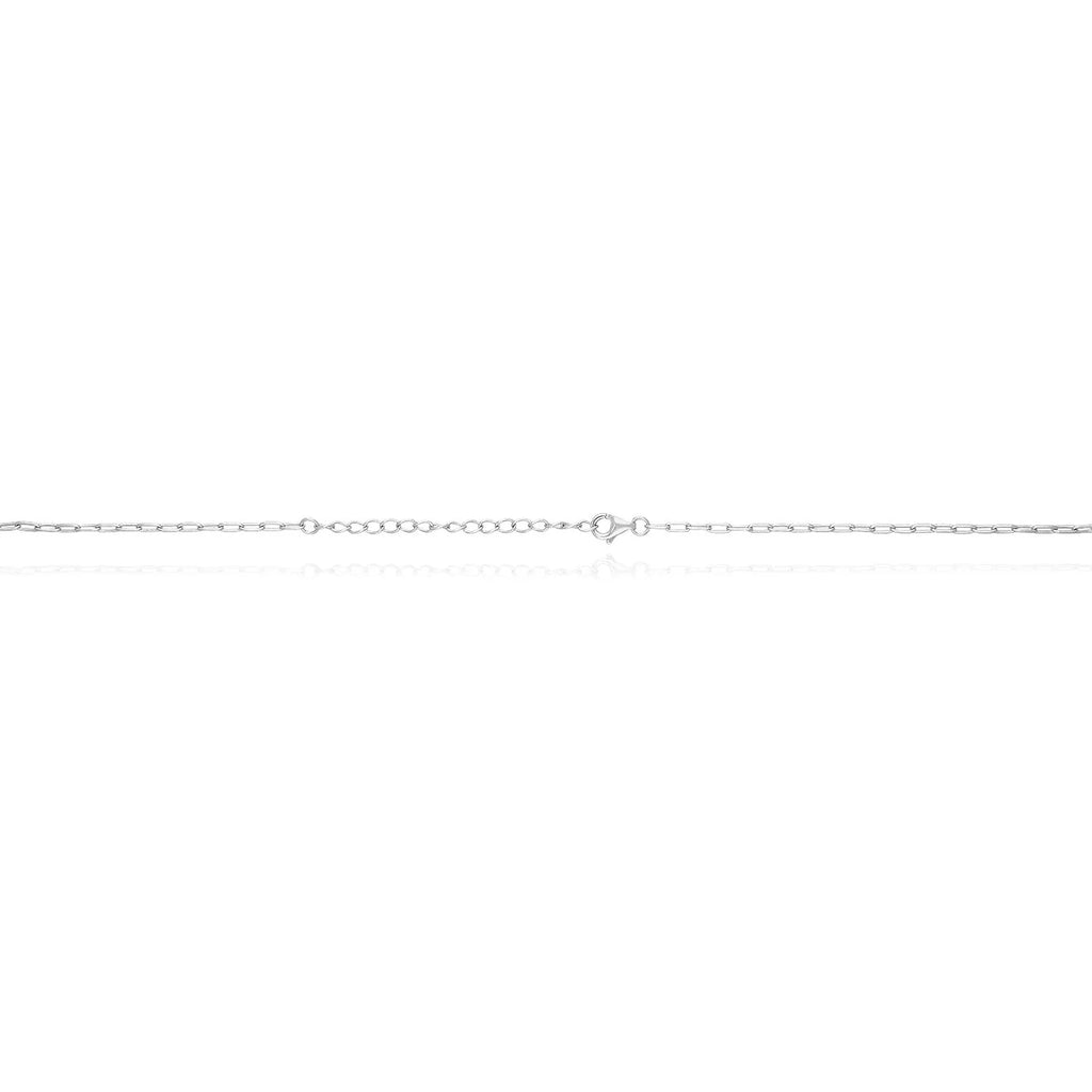 Gold Over Silver Paperclip Bar Pendant Necklace 16"-18" V659