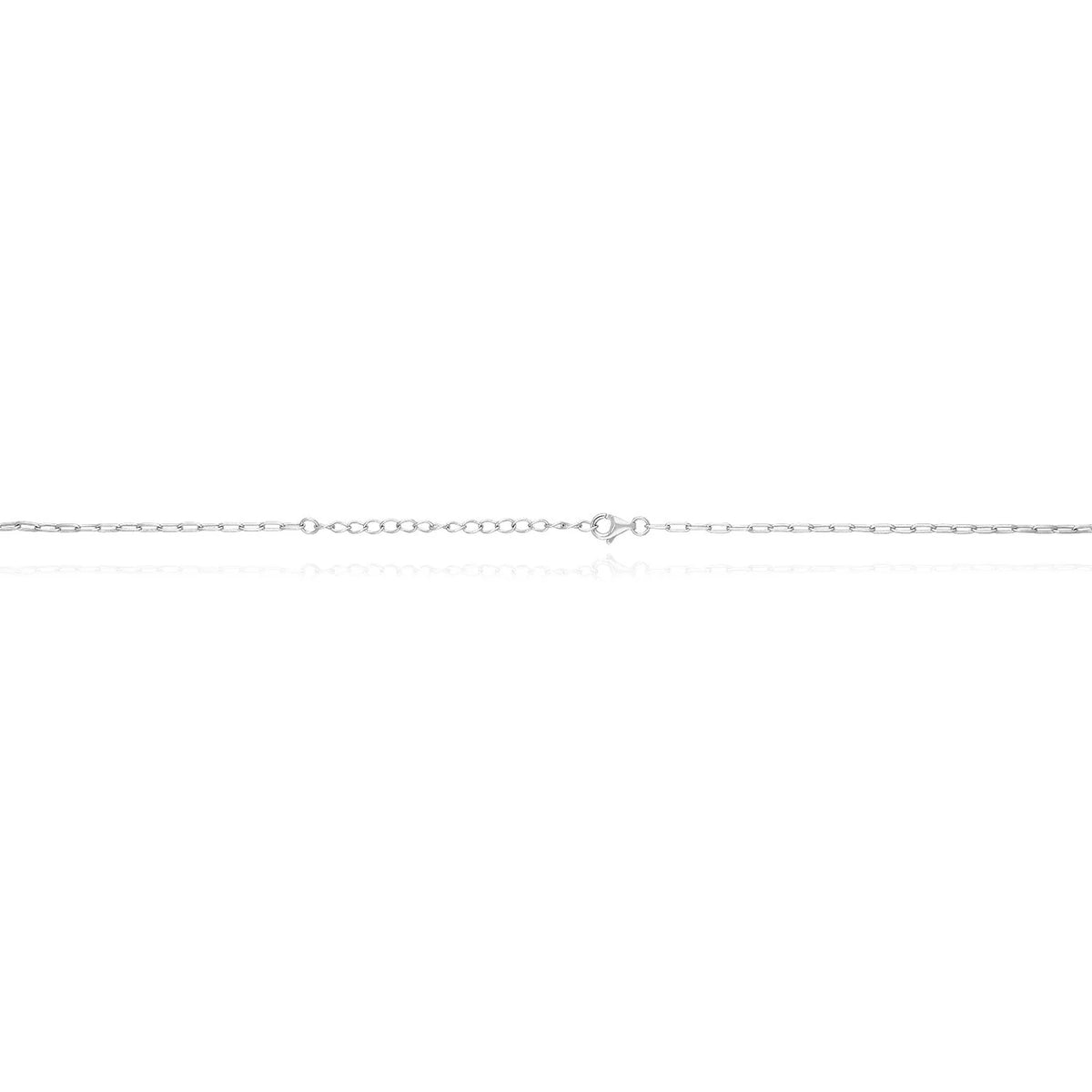 Gold Over Silver Paperclip Bar Pendant Necklace 16"-18" V659