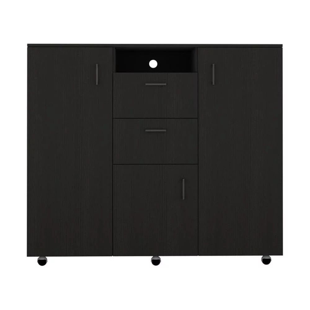 Black Double Door Cabinet Dresser T50209