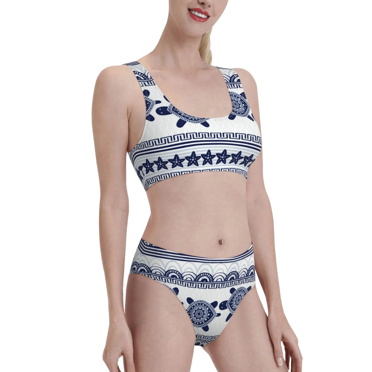 High Waisted Bikini Sets with Removable Soft Chest Pad Z683