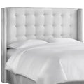 Premier White Nail Button Tufted Wingback Headboard R1774