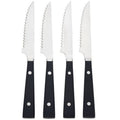 Set of 4 Black Steak Knives I57303