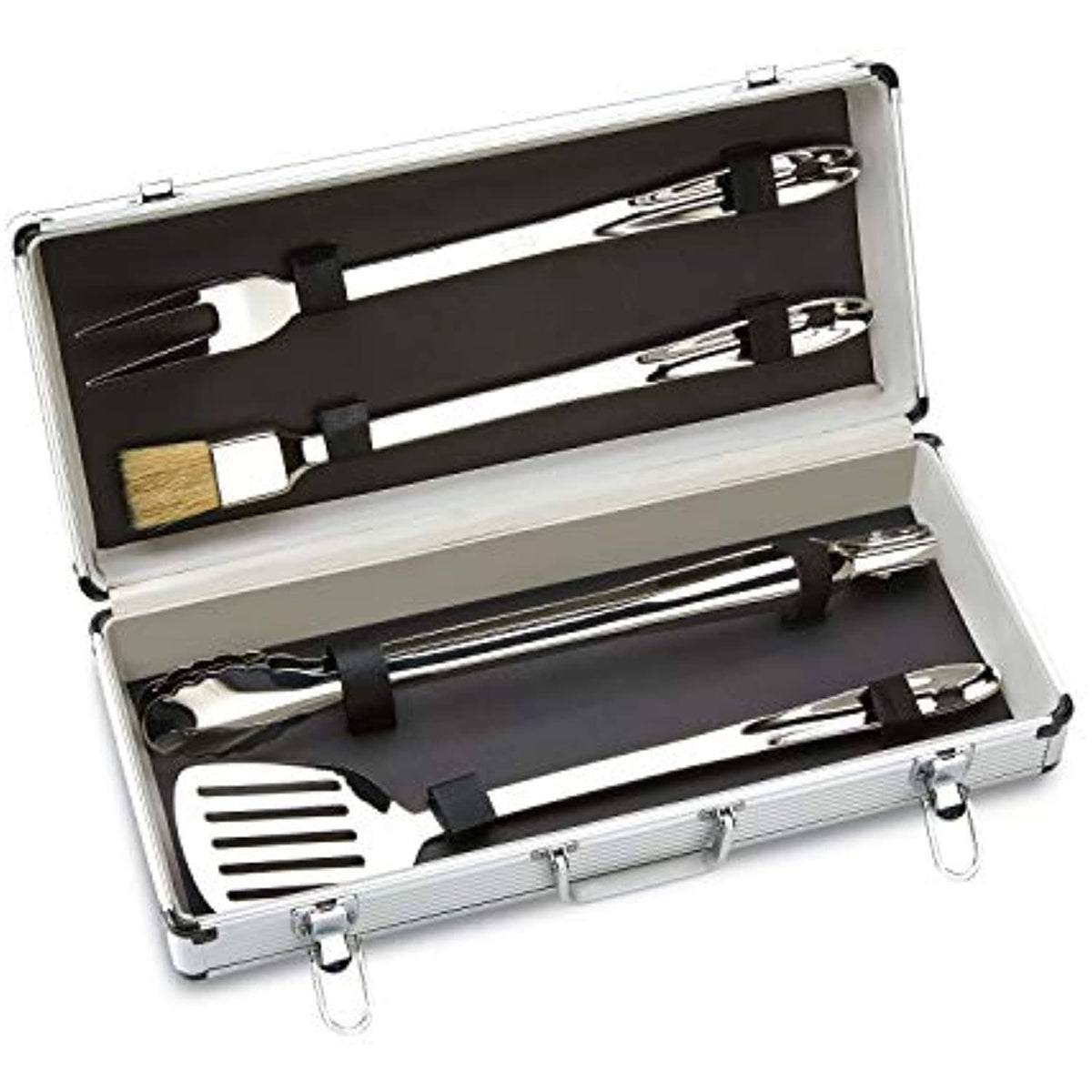 Stainless Steel BBQ Tool Cookware Set, 4-Piece, Silver X696109