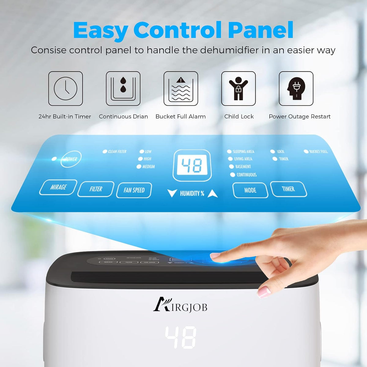 50-Pint Energy Star Dehumidifier with Auto Continuous Drain R3055