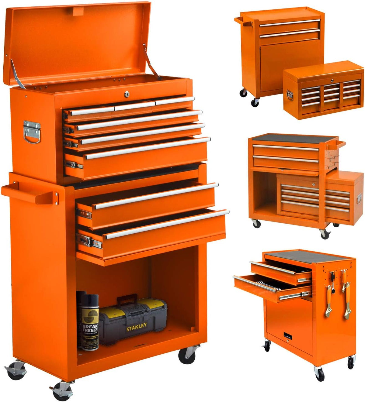 8-Drawer Rolling Tool Chest with Wheels H238778