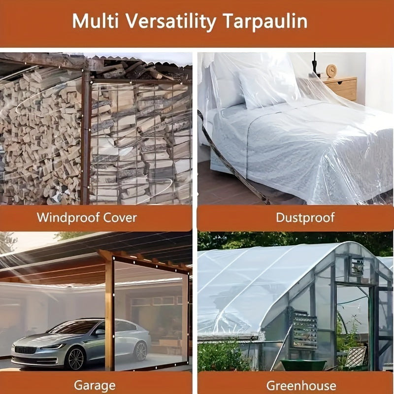 Heavy-Duty Clear Tarp with Eyelets S4025