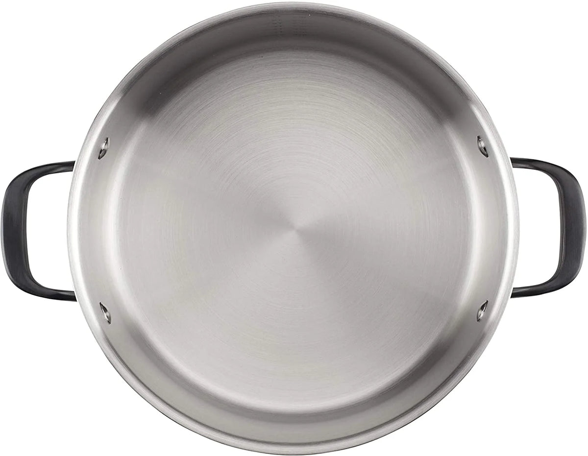 5-Ply Clad Stainless Steel Stock Pot with Lid, 8 Quart Q783217