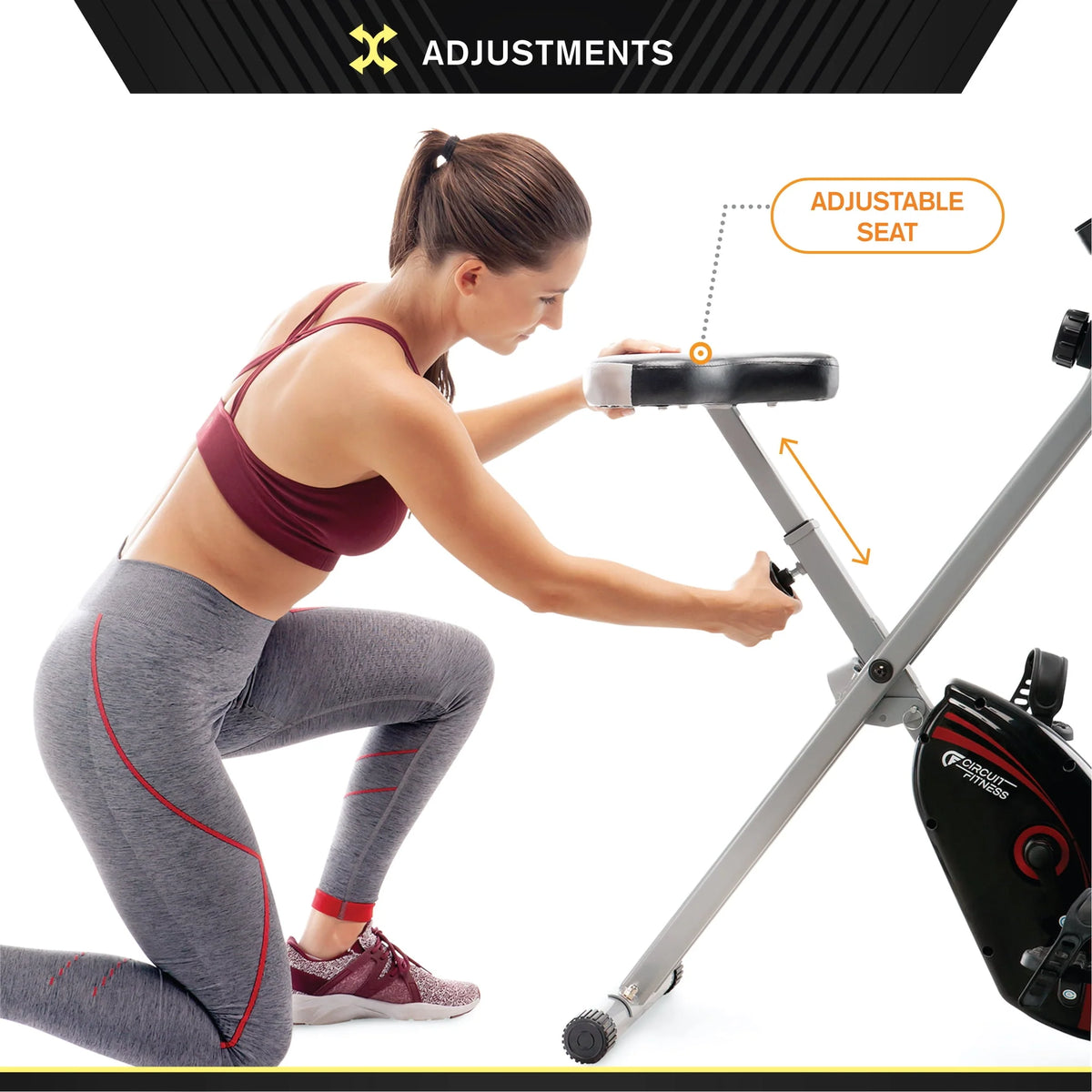 Folding Upright Exercise Bike with Adjustable Resistance A9122