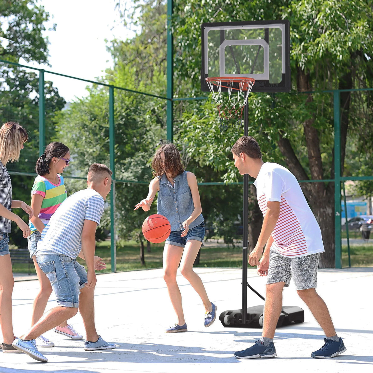 Portable Basketball Hoop System with 33 In. Backboard Y777286