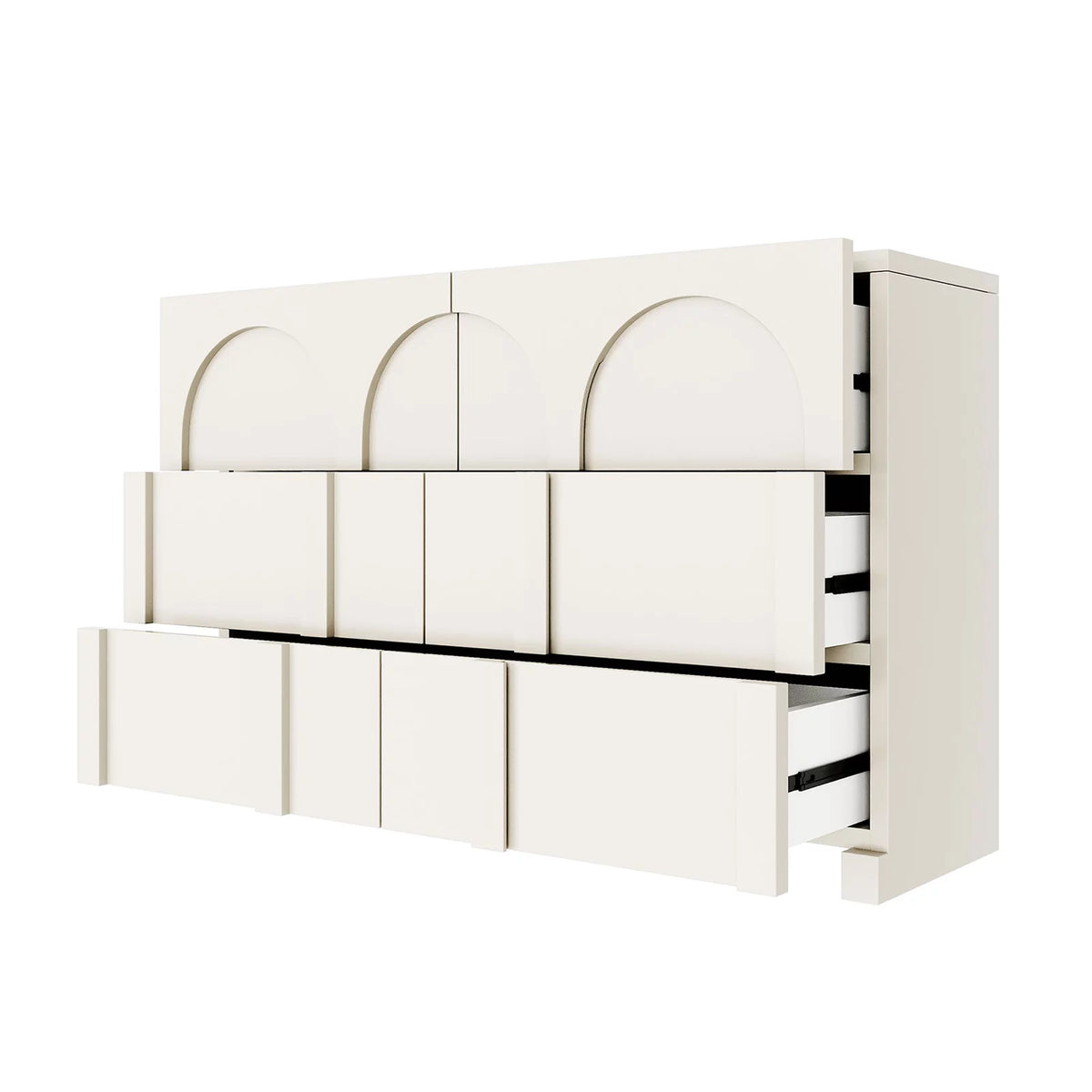 Half Gloss White 6 Drawer Dresser P6673