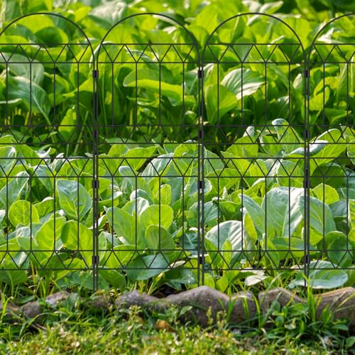 10 Pack Rustproof Metal Garden Fence Panels W302