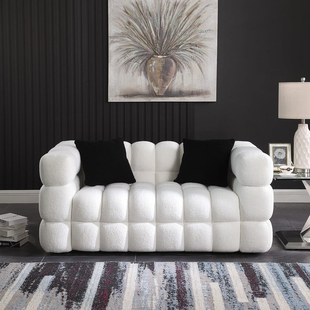 White 3+2 Sofa Set D57392