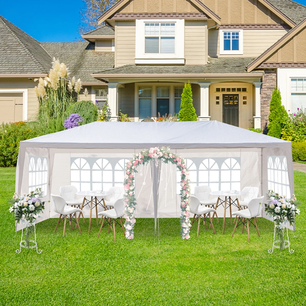 10'x 20' White Party Tent with Sides B5909