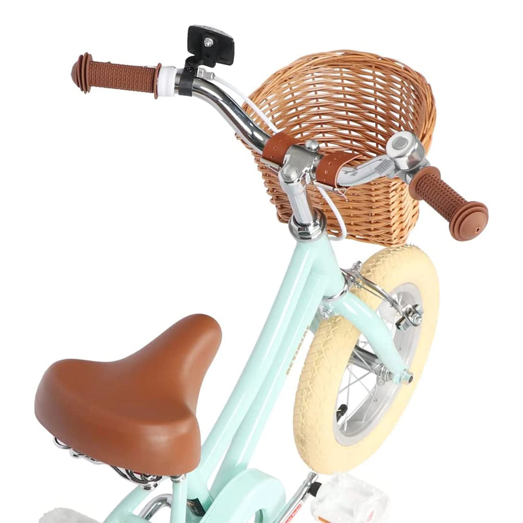 14 Inch Child Bicycle with Basket, Bell, and Training Wheels O423