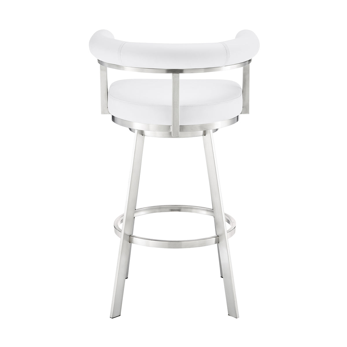 White/Chrome Swivel Bar Stool G51328