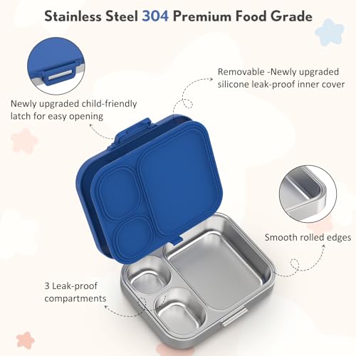 3 Compartment Leak Proof Stainless Steel Bento Box E221376