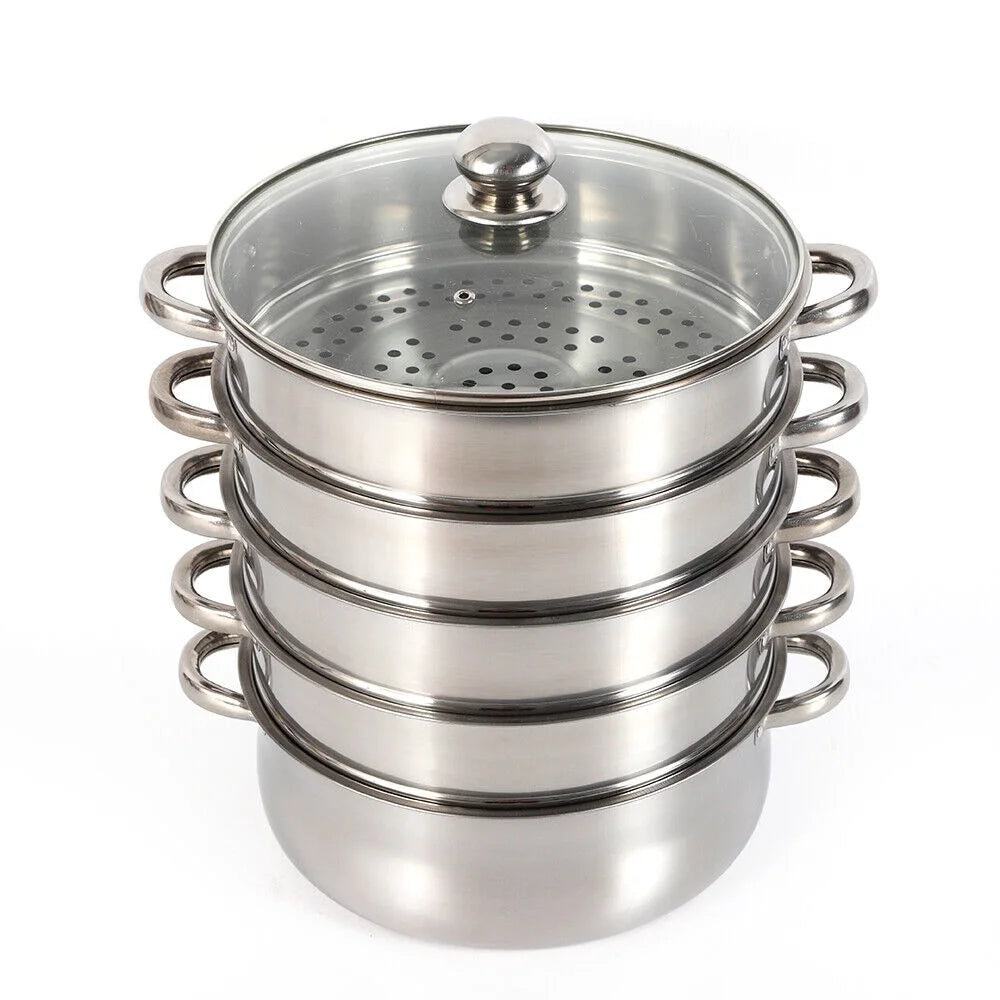 5-tier Stainless Steel Steamer with Lid T4654