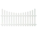 White Scalloped Spade Picket Fence Panel Q975388