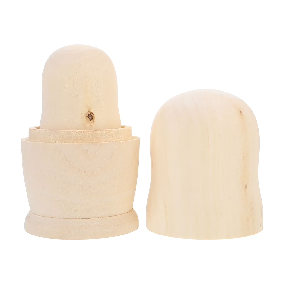 Unpainted Wooden Nesting Dolls Set U740634