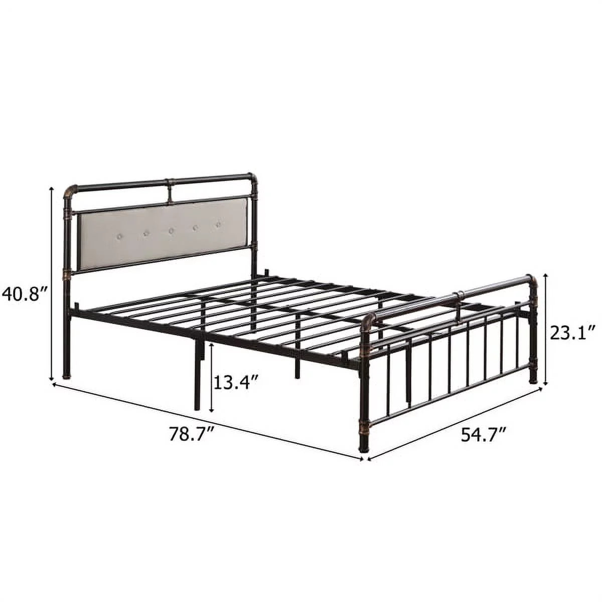 Black Metal Queen Size Platform Bed Frame R478040