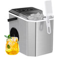 Countertop Ice Maker Machine with Handle, 9pcs/6min, 26lbs/24h, Silver T8414