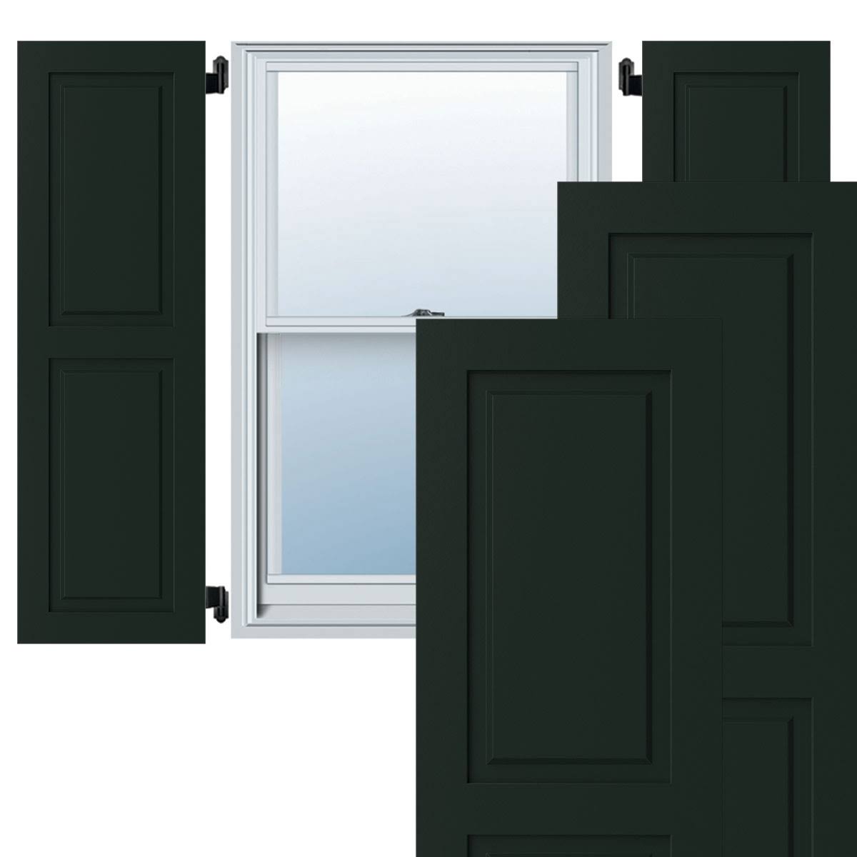 12x22W x 78x22H Exterior Composite Raised Panel Shutters (Per Pair) P4416