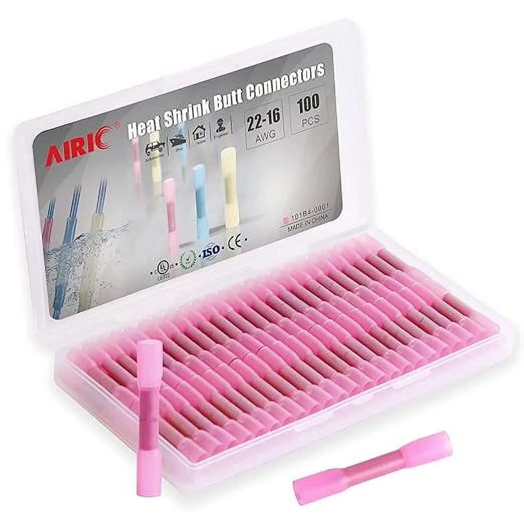 22-16 Gauge Waterproof Heat Shrink Butt Connectors 100pcs P2852
