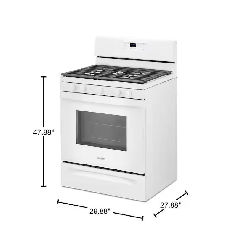 5.0 cu. ft. Gas Range with Self Cleaning in White P5041