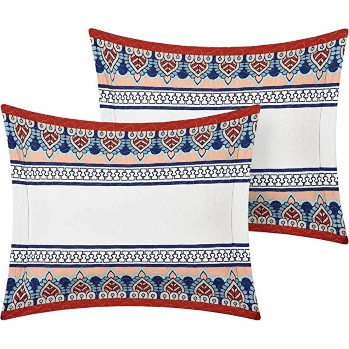 Queen Size 4 Piece Cotton Reversible Quilt Set K433086