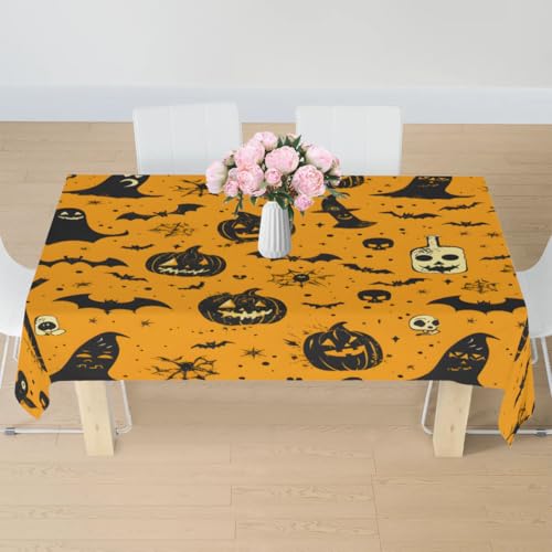 Skull Skeleton Rectangle Table Cloth 60 x 120 inch Fabric Tablecloth G289