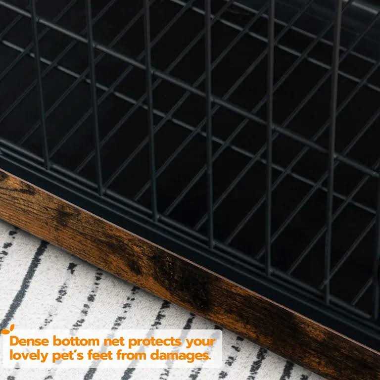 Large Wooden Dog Crate Furniture with Pull-Out Tray R92211