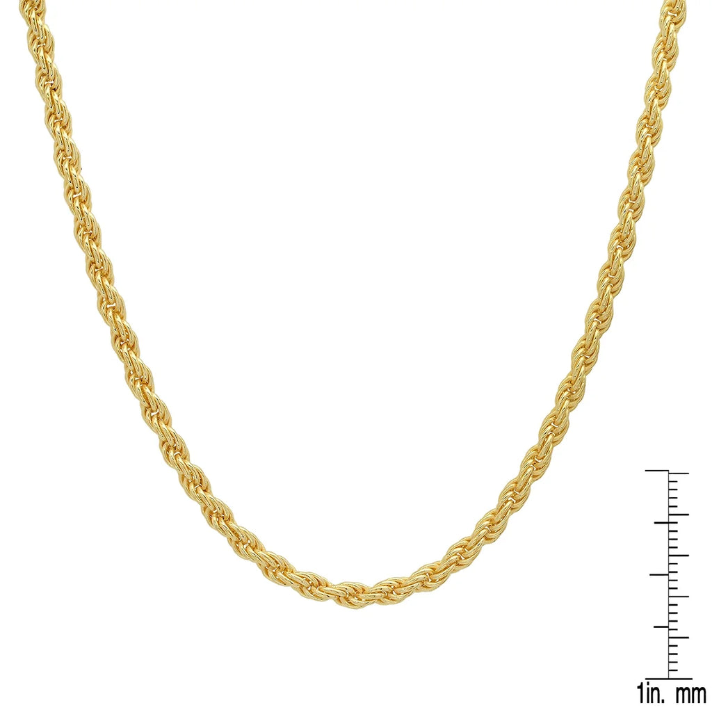Gold Italian Rope Chain 22" - 30" D29761