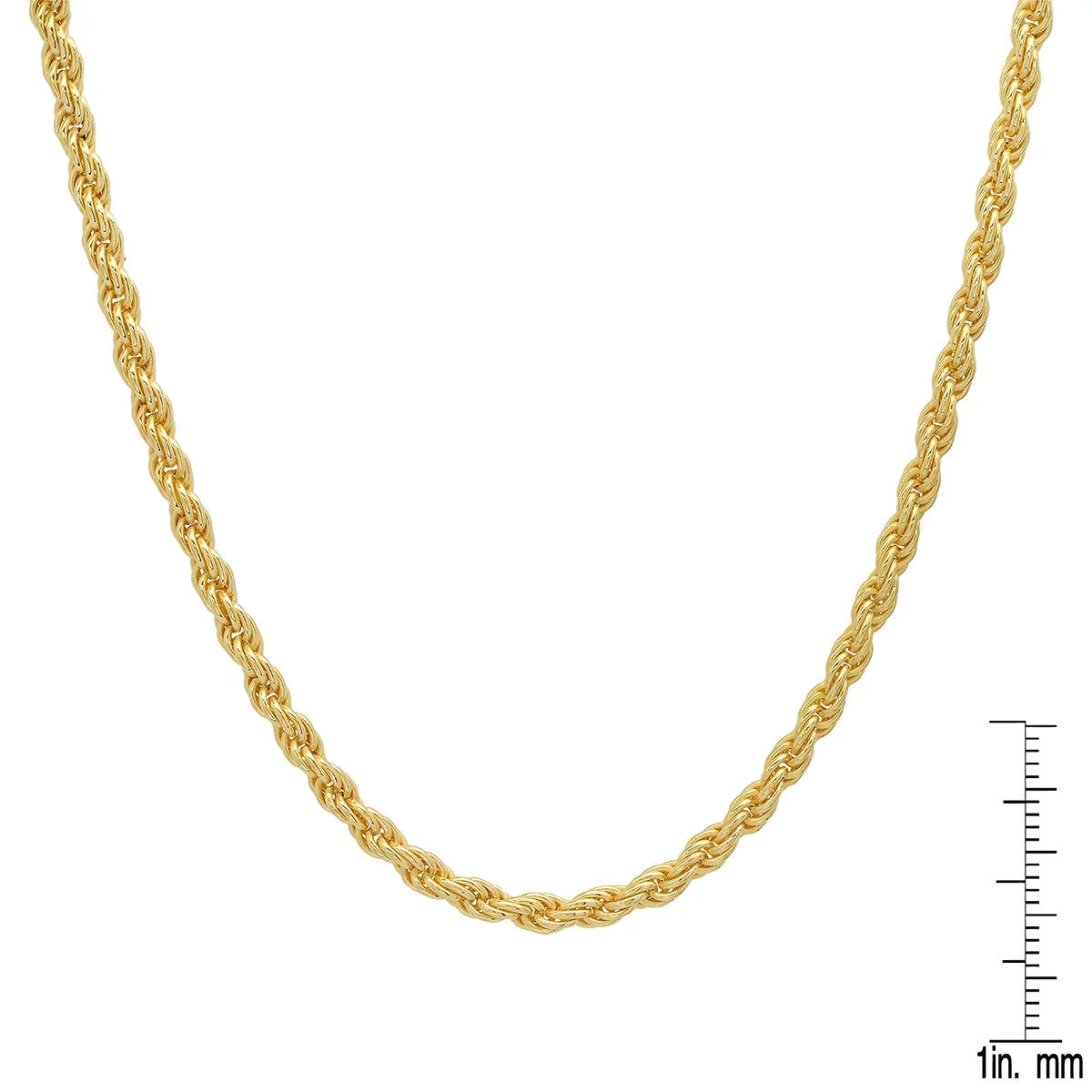 Gold Italian Rope Chain 22" - 30" D29761