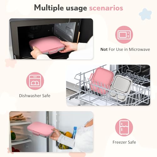 3 Compartment Leak Proof Stainless Steel Bento Box E221376