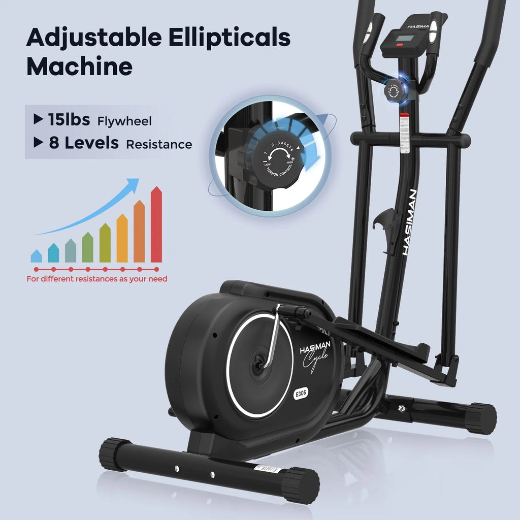 Silent Magnetic Elliptical Bike Stationary Exercise Machine O377653