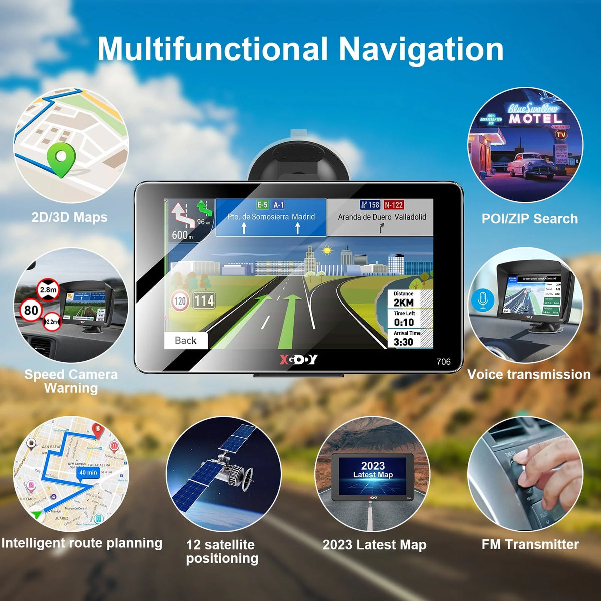 7 inch Truck GPS Navigation with Voice Guidance U54329