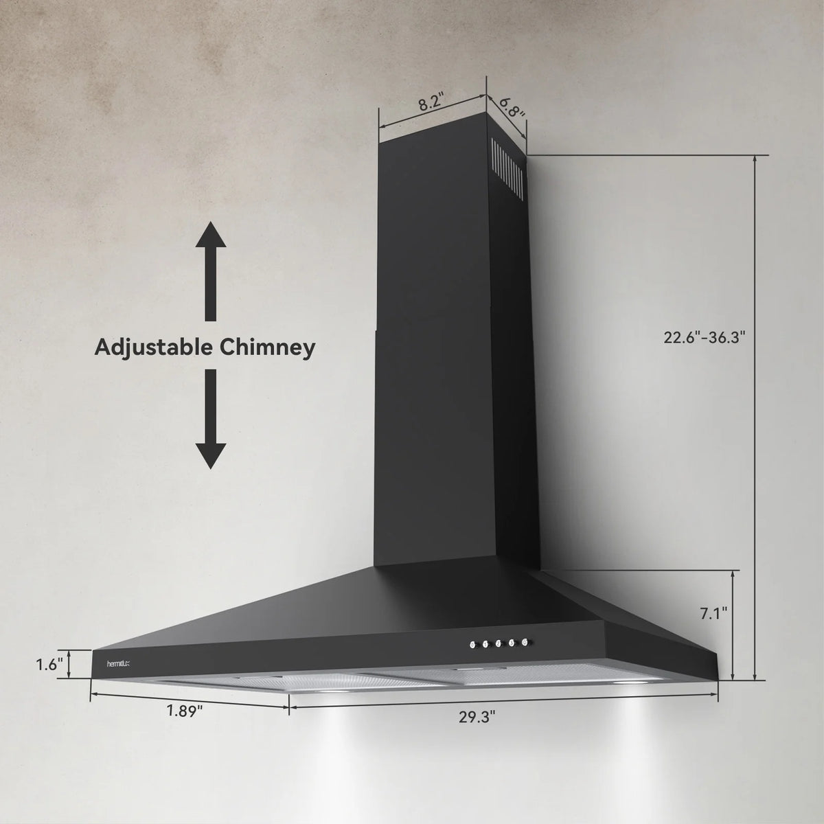 30 inch Wall Mount Range Hood with Charcoal Filter H7785