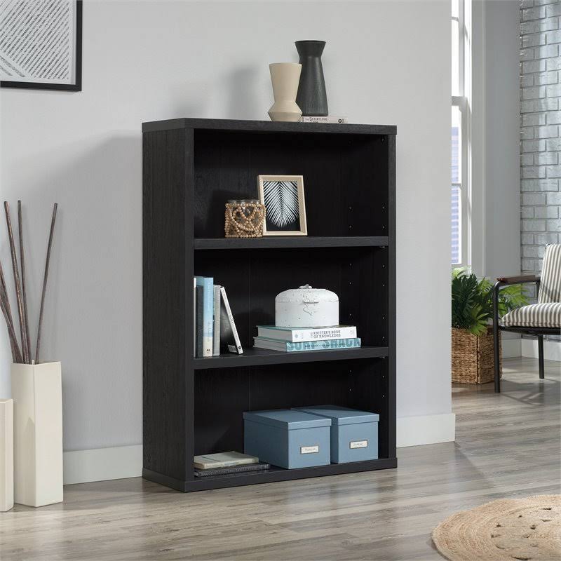 3-Shelf Engineered Wood Bookcase in Raven Oak Z4934
