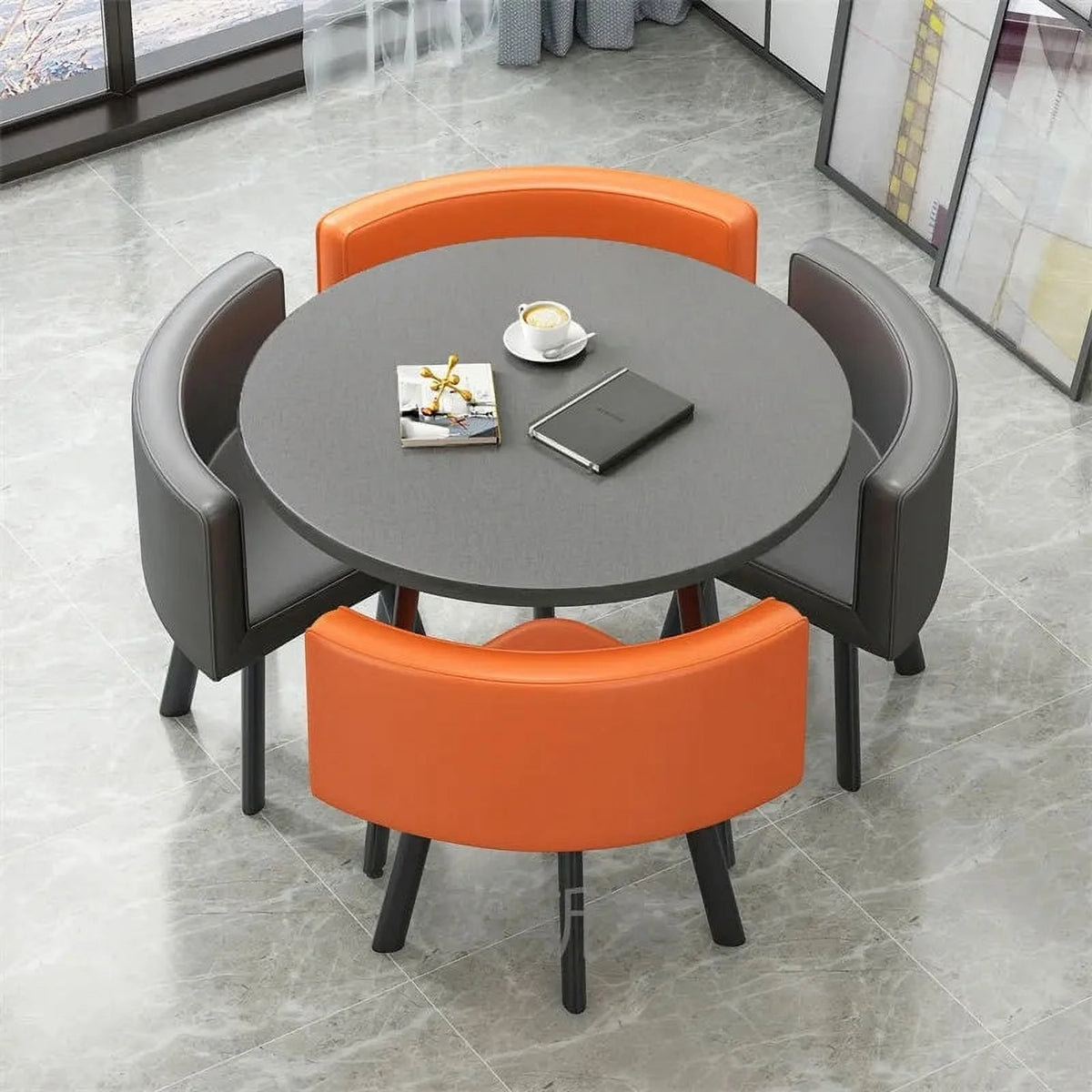 Marble Dining Table Set with 4 Chairs Q27826